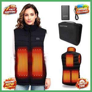 Women's Heated Vest with 16000mAh Battery, 3 Heat Settings for Skiing